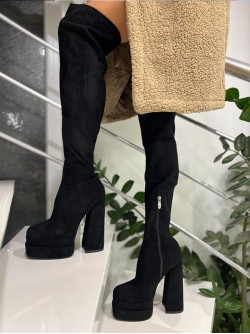 Чизми Vers Black Sued