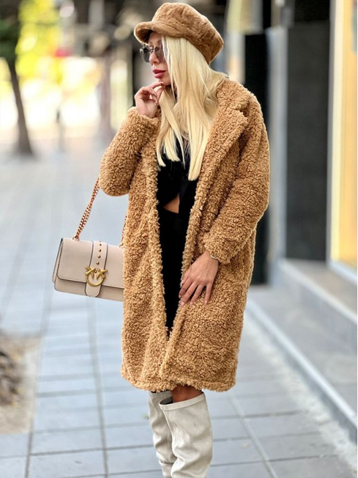 Палто Bottega Nude Caramel