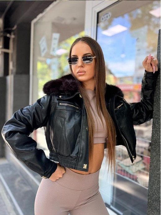 Късо яке Alina Black