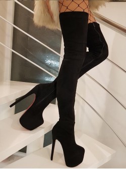 Чизми ТТ18 Black Sued