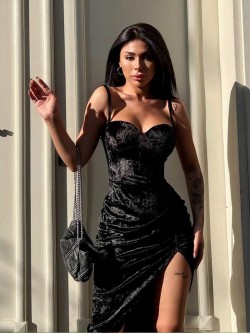 Рокля Selest Black Velvet
