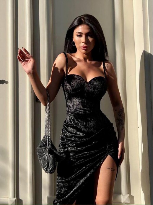 Рокля Selest Black Velvet