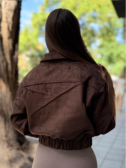 Яке от велур Aris Chocolate